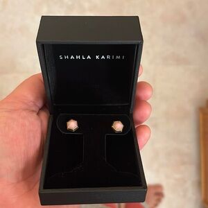 Shahla Karimi Hex set pink opal earrings